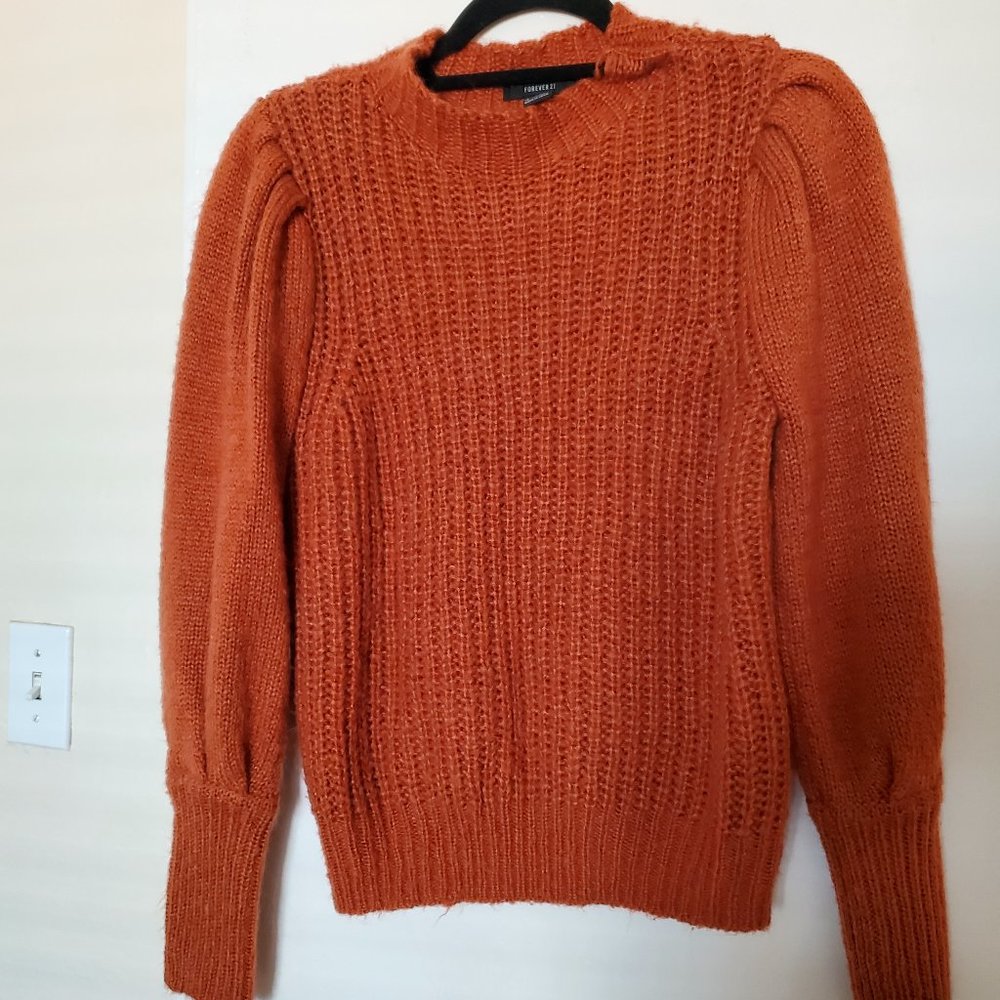 Forever 21 Burnt Orange Acrylic Sweater